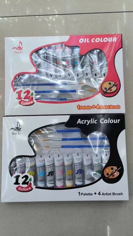 Màu Acrylic + Khay và Cọ 102 (60 Hộp/Thùng)