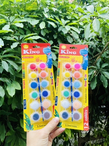 Vĩ 12 Màu Nước King + Kèm Cọ SL 135 (72 Vĩ/Hộp; 288 Vĩ/Thùng)