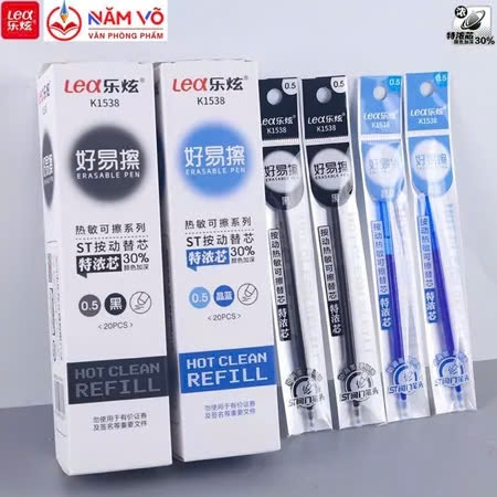 . Ruột Bút Xóa Được BÚT BẤM LEX 1538 (20 Ống/Hộp; 12 Hộp/Lốc; 24 Lốc/Thùng)