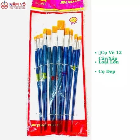 . Cọ Vẽ 12 Cây LOẠI TO (300 Vĩ/Thùng)