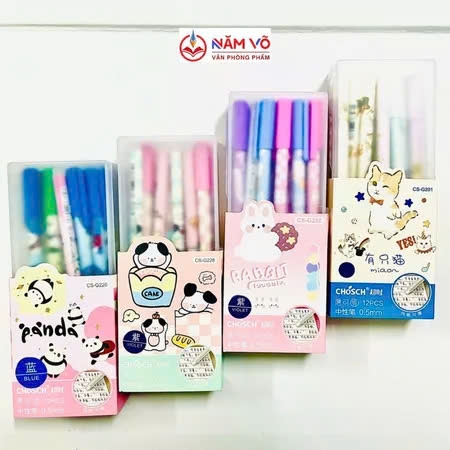 [HỘP NHỰA] Bút Gel Xóa Được NẮP Đậy Chosch HỘP NHỰA (12 Cây/Hộp; 12 Hộp/ Lốc; 12 Lốc/ Thùng) CS-G215; CS-G213; CS-G226; CS-G212