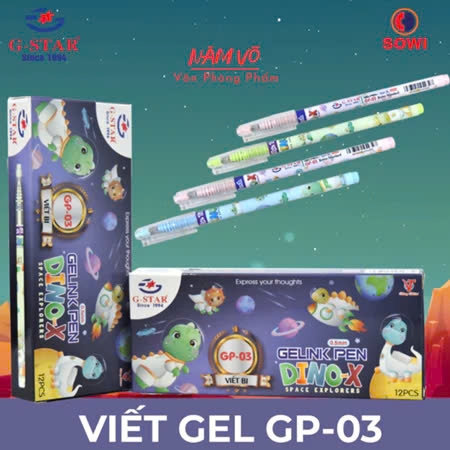 G-Star Bút Bi GP03 (Xanh, Tím) (12 Cây/Hộp; 12 Hộp/ Lốc; 12 Lốc/ Thùng)