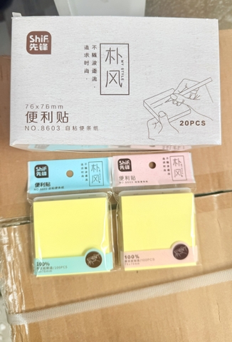 Giấy Note Vàng 3x3 8603 (76mm X 76mm) (100 Tờ/Xấp, 20 Xấp/Hộp, 30 Hộp/Thùng)