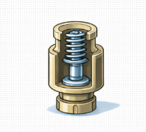 Van 1 Chiều Lò Xo