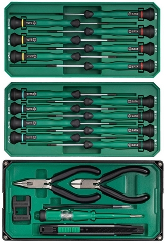 Bộ Phụ Kiện Mũi Vít, Mũi Khoan Sắt 28 Chi Tiết Thép CR-V SATA 09336