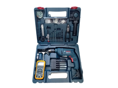 Máy Khoan Động Lực BOSCH GSB 550/ 06011A15K2 (Bộ Set Valy 80 Món Phụ Kiện Ngành Điện)