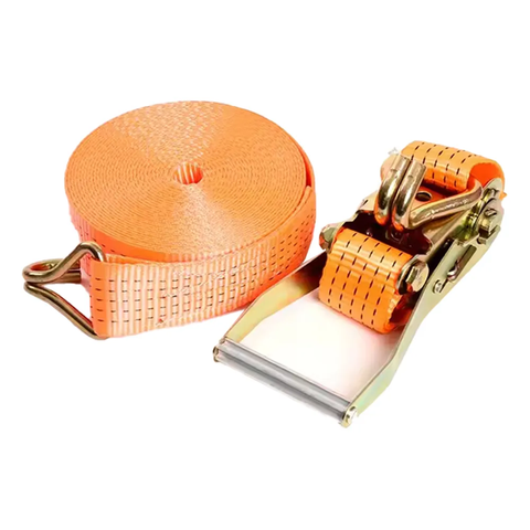 Dây Tăng Đơ (Dây Chằng Hàng) 2 Đầu Móc J (Cargo Lashing Belt) Bản Rộng 50mm, Tải Trọng 5 Tấn, Dài 1m Tới 10m