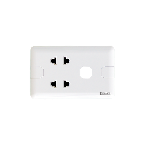 Ổ Cắm Đôi 2 Chấu 16A 1 Lỗ Pavalock PV9/U2X