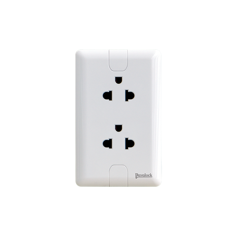 Ổ Cắm Đôi 3 Chấu 16A Pavalock PV9/UE2/V