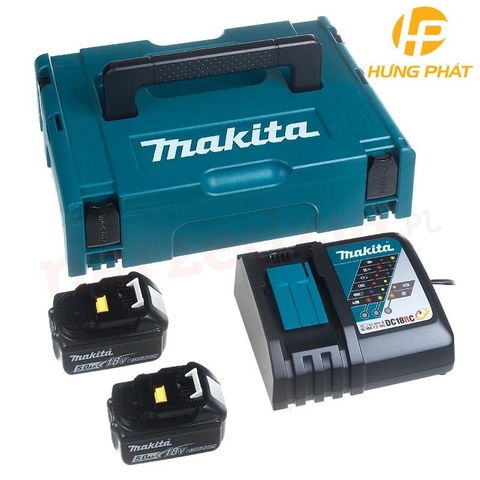 Bộ Pin Sạc MKP1RT182 (BL1850B*2/DC18RC) Makita 197624-2