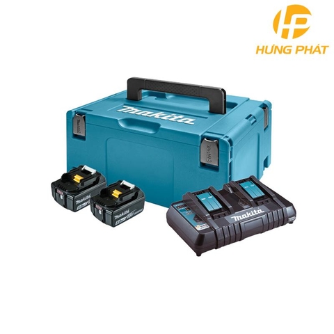 Bộ Pin Sạc MKP3PT182 (BL1850B*2/DC18RD) Makita 197629-2
