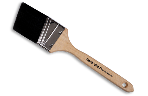 2"(5cm) Cọ Sơn Đầu Xéo Lông Đen Thanh Bình 1XD20, 12 Cây / Lố