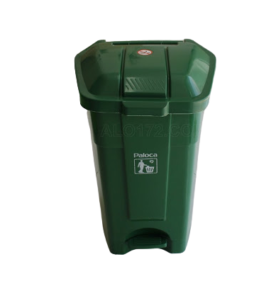 Thùng Rác 70L Nhựa HDPE Đạp Chân Màu Xanh Lá HTN70-G1