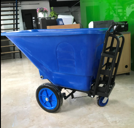 Xe Thu Gom Rác 350L Thùng Nhựa Khung Thép HTN350-B1