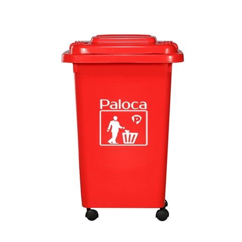 Thùng Rác Nhựa HDPE 60L Màu Đỏ HTN60-R