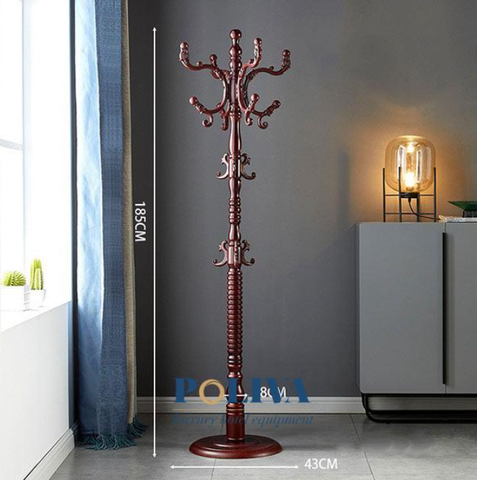 Cây Treo Quần Áo Gỗ 1.85M Màu Nâu PTG1B