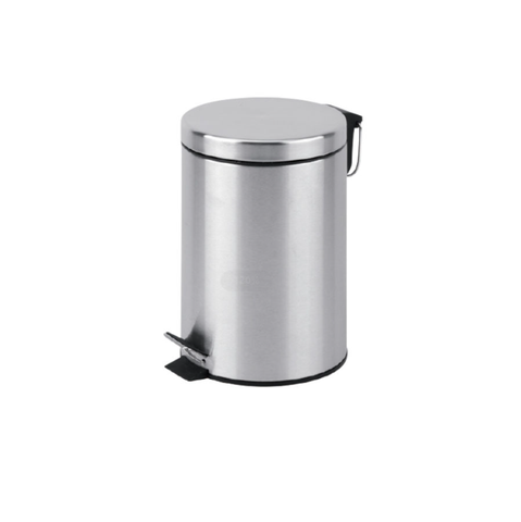 Thùng Rác Inox Đạp Chân Tròn 3L Paloca TRDI03