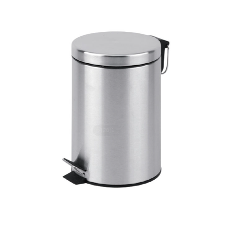 Thùng Rác Inox Đạp Chân Tròn 12L Paloca TRDI12