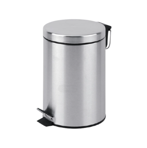 Thùng Rác Inox Đạp Chân Tròn 20L Paloca TRDI20