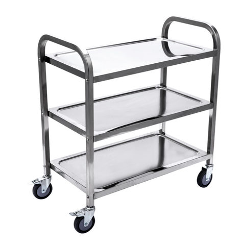 Xe Đẩy Inox 3 Tầng D95 Poliva XDI95-3