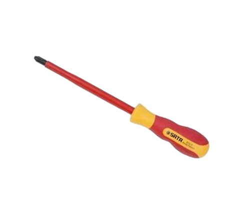 #3×150mm Tuốc Nơ Vít G Đầu Chữ Thập Cách Điện VDE 1000V Thép Cr-V SATA 61214