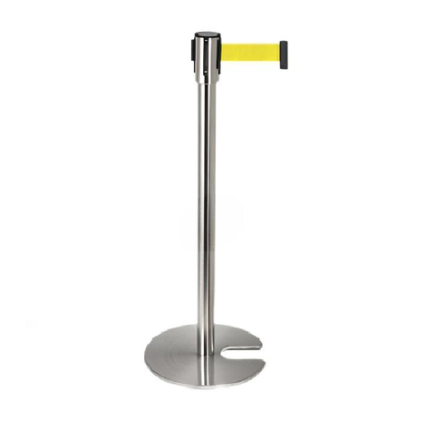 Côt Chắn Inox Trắng Đế Chữ U Dây Vàng Dài 3M PTCI-U3Y