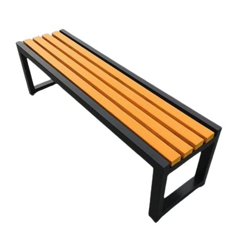 Ghế Công Viên Không Tựa Gỗ Nhựa 200cm Màu Nâu Sáng Poliva TQGKT20