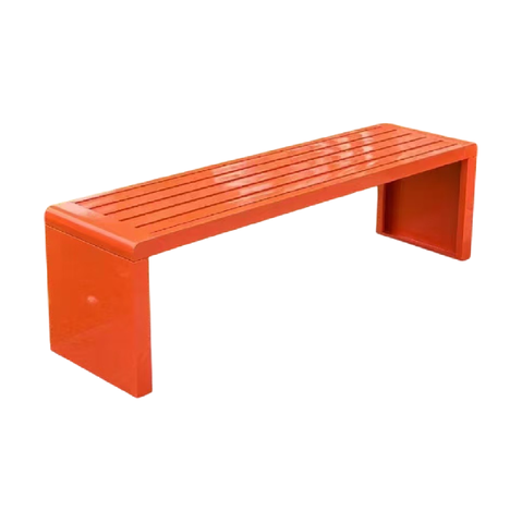 Ghế Công Viên Không Tựa Màu Cam 180cm Poliva PTTO-1.8