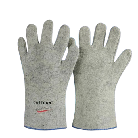Găng Tay Chịu Nhiệt 300°C Para Len GKKK, Màu Xám, Dài 33cm