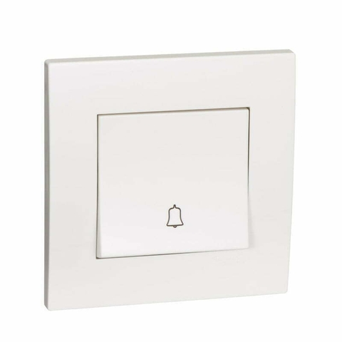Bộ Nhấn Nút Chuông 10A Vivace Schneider KB31BPB_WE, 86x86mm, Màu Trắng, 8 Cái / Hộp, 80 Cái / Thùng