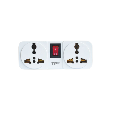 Ổ Cắm Du Lịch, 2 Ổ Cắm 3 Chấu - 1 Công Tắc On/Off TPE ODL/9, 16A 25V, 70x120mm, 288 Cái / Thùng
