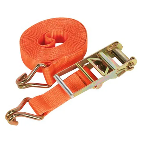 Dây Tăng Đơ (Dây Chằng Hàng) 2 Đầu Móc J (Cargo Lashing Belt) Bản Rộng 75mm, Tải Trọng 8 Tấn, Dài 5m