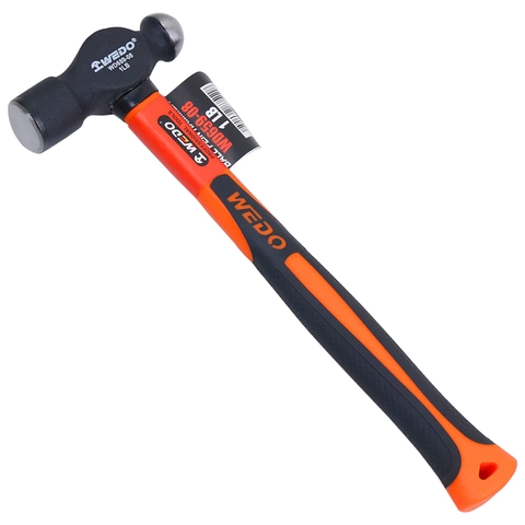 Ball Pein Hammer with Fiberglass Handle (New), WEDO297214, 2.5LB, WEDO, Steel