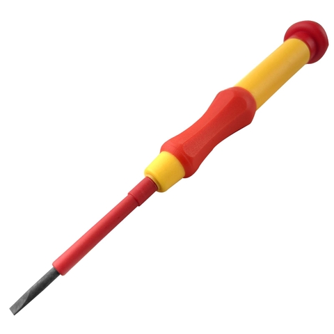 Injection Slotted Precision Screwdriver, WEDO8351 Series, 1.5-3.0mm x152mm, WEDO, Insulated Steel