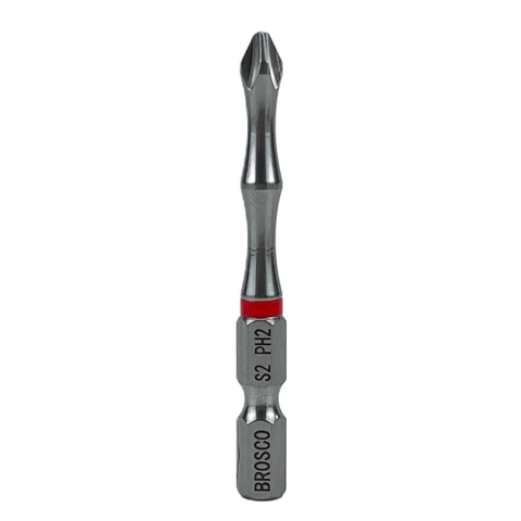 PH2 x 65mm Mũi Vít Bake Hình Thân Tre Bằng Thép S2 Brosco BRBPH2DT065, 20 Cái / Hộp, 200 Cái / Thùng