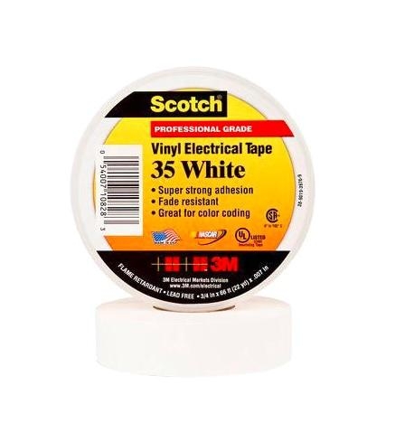 Băng Keo Điện Vinyl 3M™ Scotch® 35, Trắng