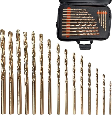Drill Bit Set-15pcs, BED-15, Be-Cu, 15pcs, WEDO, Non-Sparking