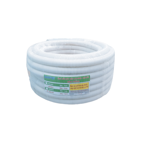 Ống Luồn Đàn Hồi Màu Trắng 20mm MPE A9020CT, 50m/Cuộn