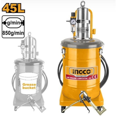 Máy Bơm Mỡ Bằng Khí Nén 45L INGCO