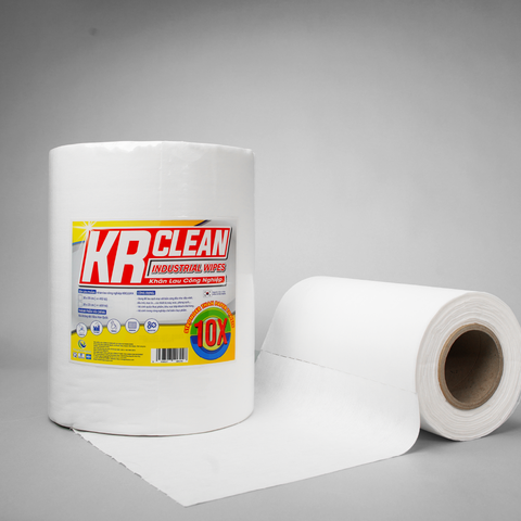 Khăn Lau Công Nghiệp KRClean, 30x30cm, 320 Tờ / Cuộn, Trắng