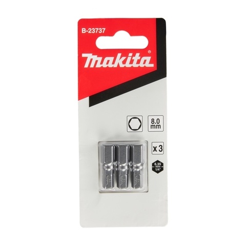 Hex8.0-25mm Bộ Mũi Vặn Vít Makita B-23737, 3 Cái/Bộ
