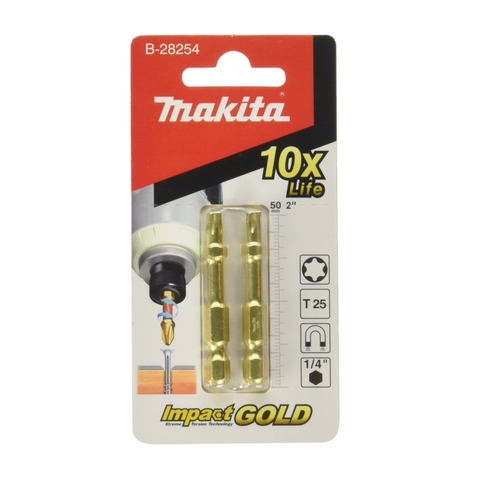 50mm Vít Torsion T25 Makita B-28254, 2 Cái/Gói