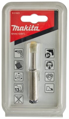 6mm Mũi Khoan Lỗ Đầu Kim Cương Makita B-51823