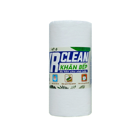 Khăn Bếp KRClean, 20x25cm, 100 Tờ / Cuộn, Trắng