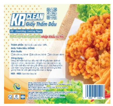 Giấy Thấm Dầu KRClean, 15x15cm, 50 Tờ / Bịch