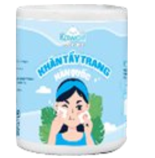 Khăn Tẩy Trang KAWAII, 10X10cm, 100 Tờ / Cuộn, Trắng