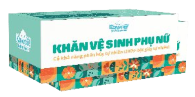 Khăn Vệ Sinh Phụ Nữ KAWAII, 10 Miếng / Bịch, 10 Bịch / Hộp