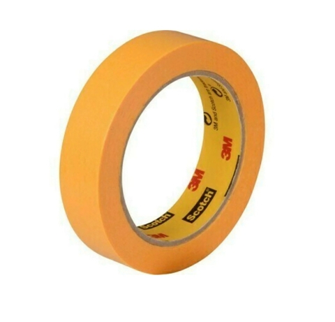 Băng Keo Giấy Một Mặt Masking Tape 3M 244 (2688) Màu Vàng (Nhiều Kích Thước: 15mm/20mm/24mm/30mm/48mm x 50m)