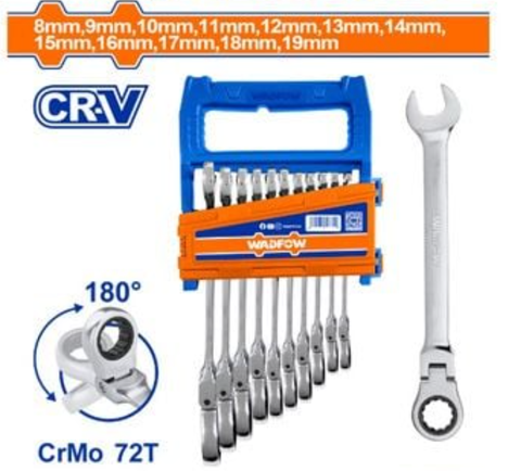 Bộ 12 Cờ Lê Vòng Miệng Tự Động 8-19mm WADFOW WSP5212