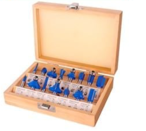 Bộ 15 Mũi Phay Gỗ 6mm WADFOW